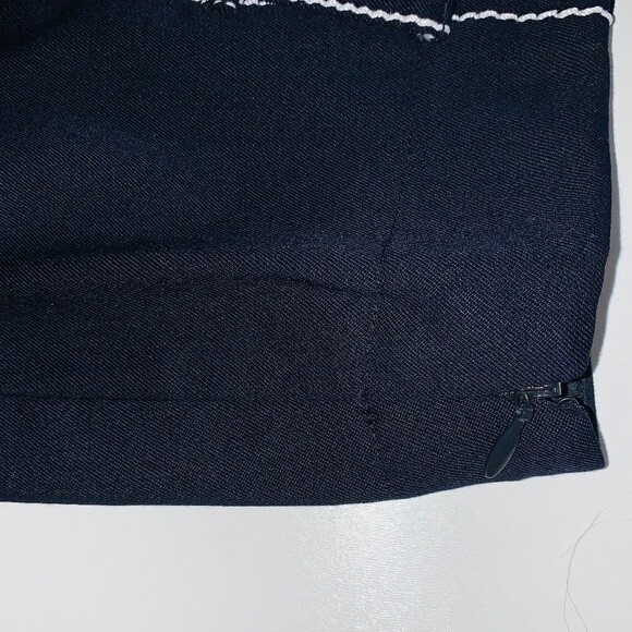 Carlisle Black and White Pencil Wool Mini Skirt 6 - Picture 3 of 6